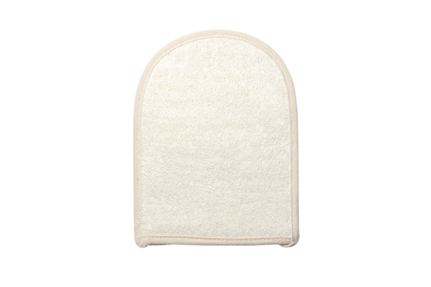 Front of bathing mitt on white background